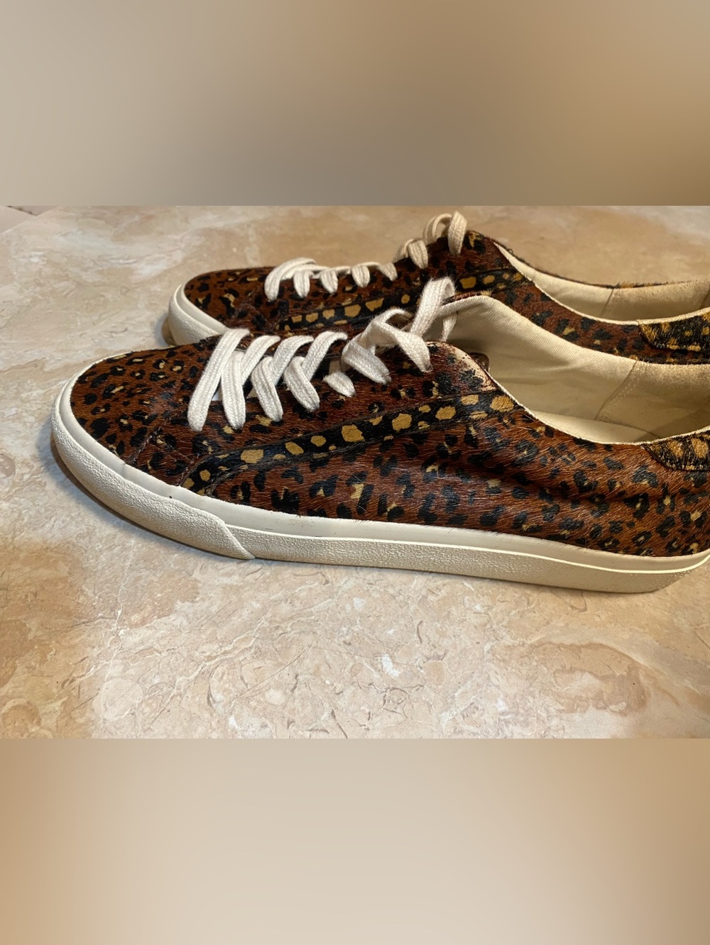 Madewell Leopard-Pattern Low-Top Sneakers with Cream Laces - Picture 3 of 5